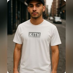 Kith White T‑Shirt with Gray Box Logo